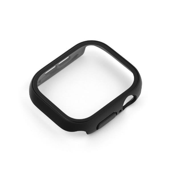 Protector cristal templado mas carcasa Hybrid Flexible Bestsuit negro para Apple Watch 10 46mm 11 46mm