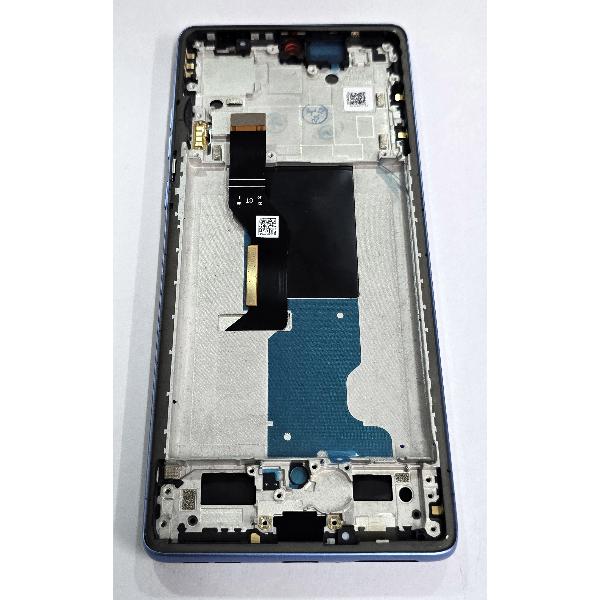 Pantalla para Motorola Moto G96 5G mas tactil negro con marco azul claro compatible TFT