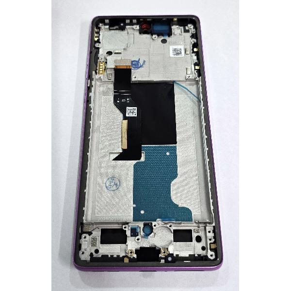 Pantalla para Motorola Moto G96 5G mas tactil negro con marco rosa compatible TFT