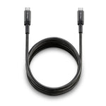 Cable USB 2.0 Tipo-C NGS KNOT/ USB Tipo-C Macho - USB Tipo-C Macho/ Hasta 100W/ 480Mbps/ 2m/ Negro