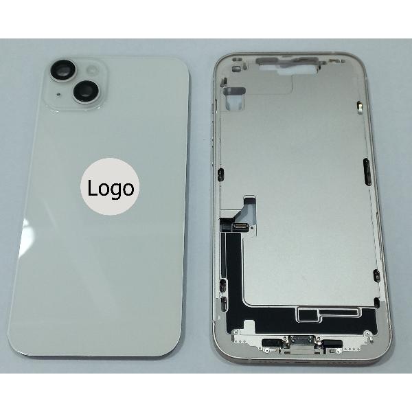 Set Tapa trasera o tapa bateria Starlight iPhone 14 Plus con carcasa central y componentes Remanufacturada Grado A