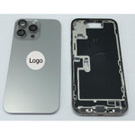 Set Tapa trasera o tapa bateria titanio iPhone 16 Pro Max con carcasa central y componentes Remanufacturada Grado A