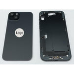 Set Tapa trasera o tapa bateria negra iPhone 15 Plus con carcasa central y componentes Remanufacturada Grado A