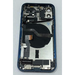 Tapa trasera o tapa bateria azul para iPhone 12 con carcasa central y componentes Remanufacturada Grado A
