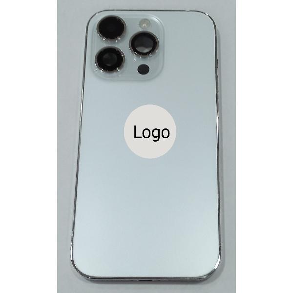 Tapa trasera o tapa bateria plata para iPhone 14 Pro con carcasa central y componentes Remanufacturada Grado A