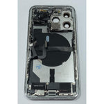 Tapa trasera o tapa bateria plata para iPhone 13 Pro con carcasa central y componentes Remanufacturada Grado A