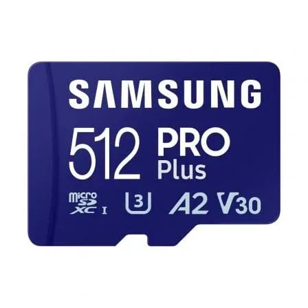 Tarjeta de Memoria Samsung PRO Plus 2023 512GB microSD XC/ Clase 10/ 180MBs - PixelPlaza
