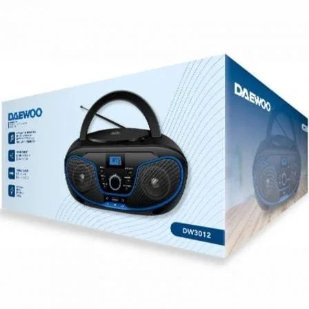 Radio CD Daewoo DW3012/ 4W/ Negro y Azul - PixelPlaza
