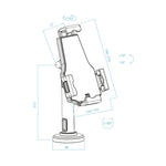 Soporte sobremesa - pared Tooq para tablet con antirrobo