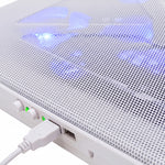 Base de refrigeración mars gaming mnbc2 para portátil 17.3 pulgadas 5 ventiladores blanca