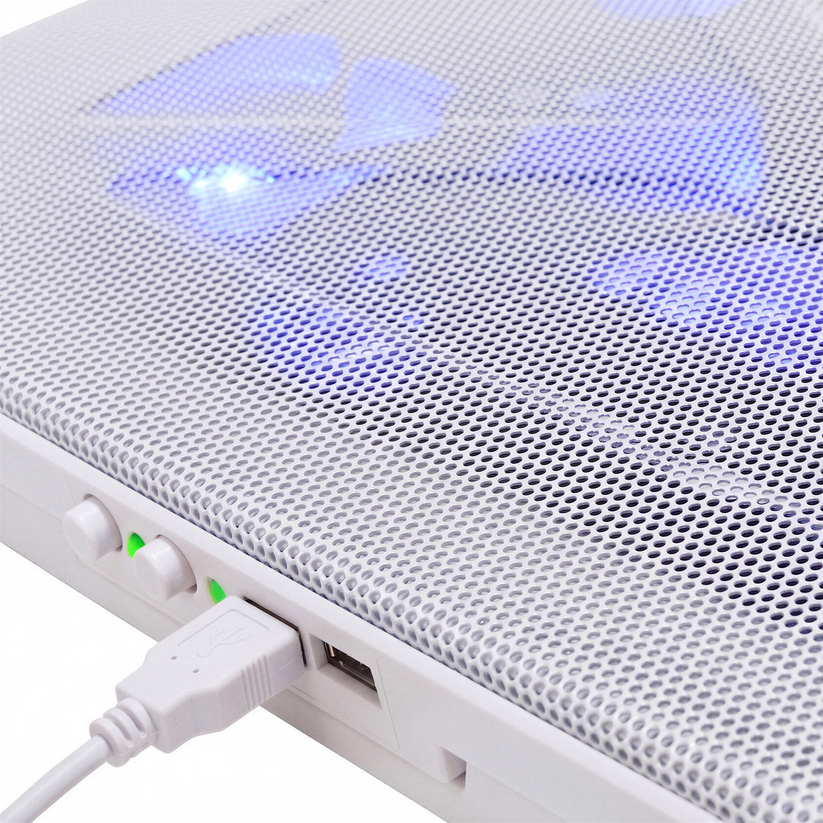 Base de refrigeración mars gaming mnbc2 para portátil 17.3 pulgadas 5 ventiladores blanca