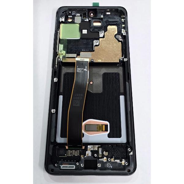 Pantalla para Samsung Galaxy S20 Ultra SM-G988F GH82-26032A mas tactil negro marco negro ensamblado Service Pack
