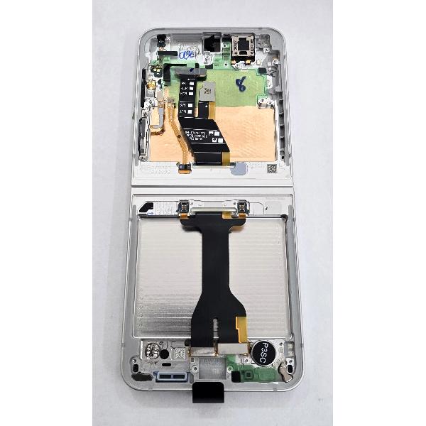 Pantalla para Samsung Galaxy Z Flip 7 FE SM-F761 mas tactil negro con marco blanco GH82-37734B Service Pack