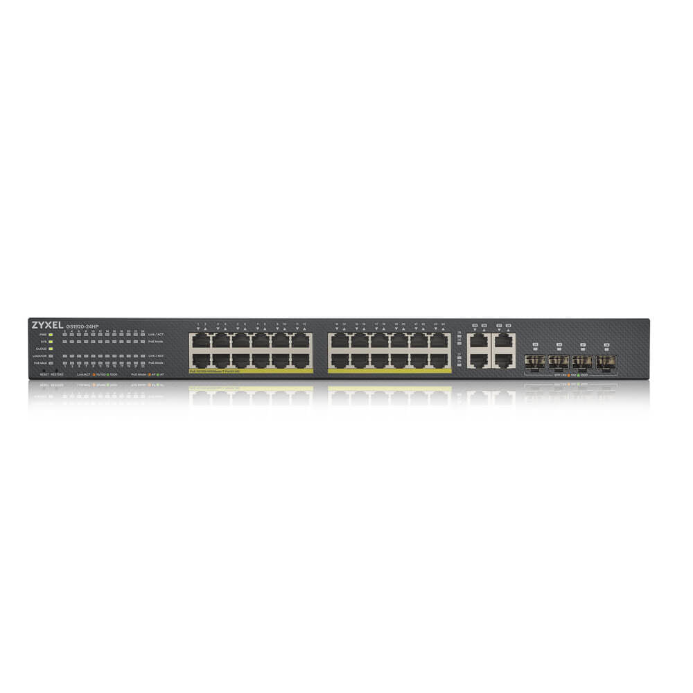 Switch 28 puertos Zyxel gs192024hpv2 - eu0101f 24 puertos gigabit ethernet 4 puertos sfp