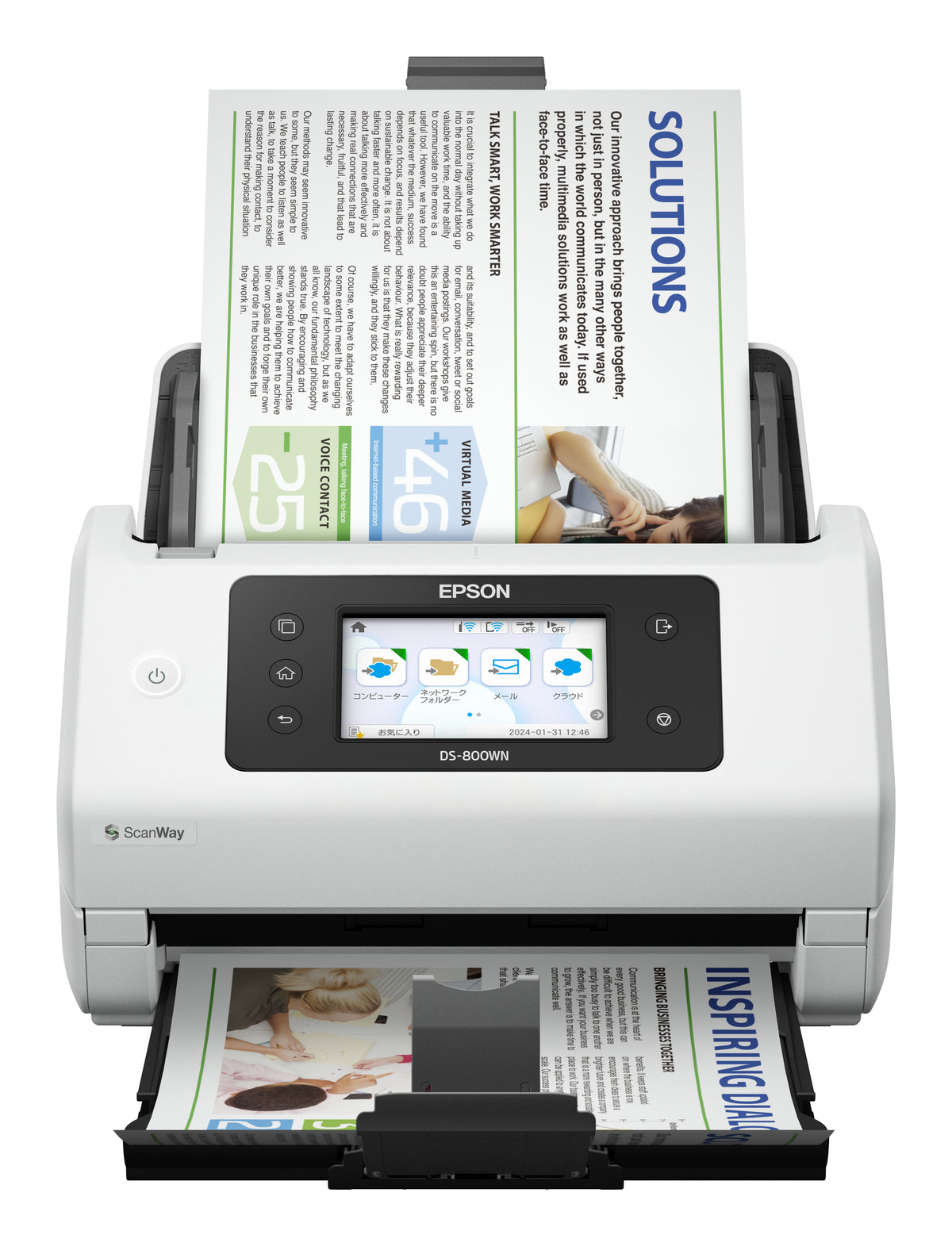 Escaner documental Epson worforce ds - 800wn a4 · 50ppm · USB · red · WiFi