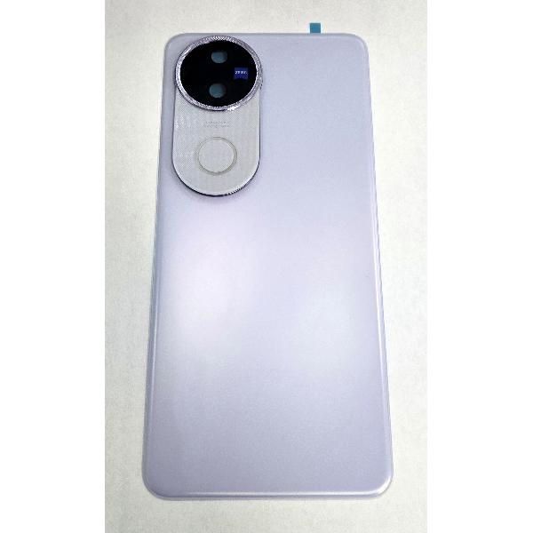 Tapa trasera o tapa bateria morada para Vivo V50 5G con cubierta de camara