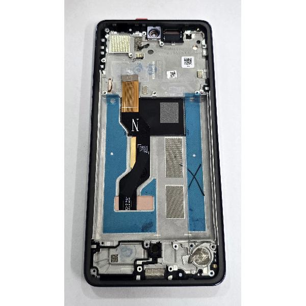Pantalla para Motorola Moto G86 5G Moto G86 Power 5G mas tactil negro con marco azul oscuro calidad premium