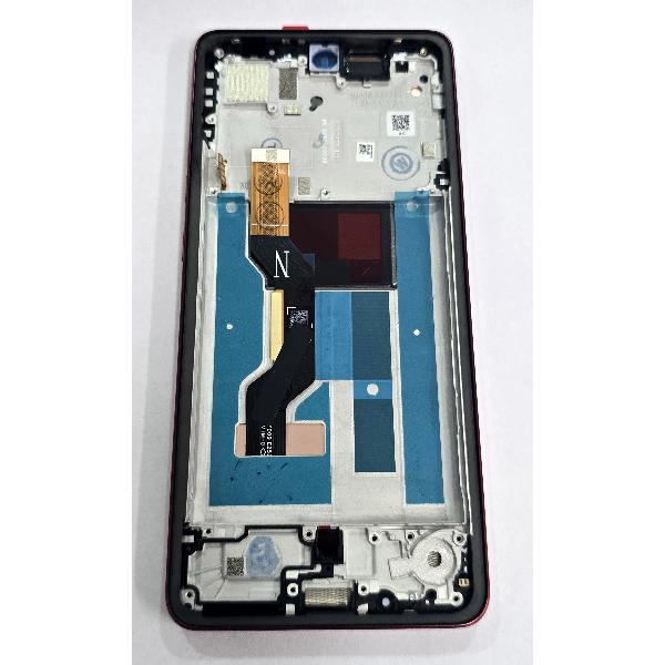 Pantalla para Motorola Moto G86 5G Moto G86 Power 5G mas tactil negro con marco rojo calidad premium