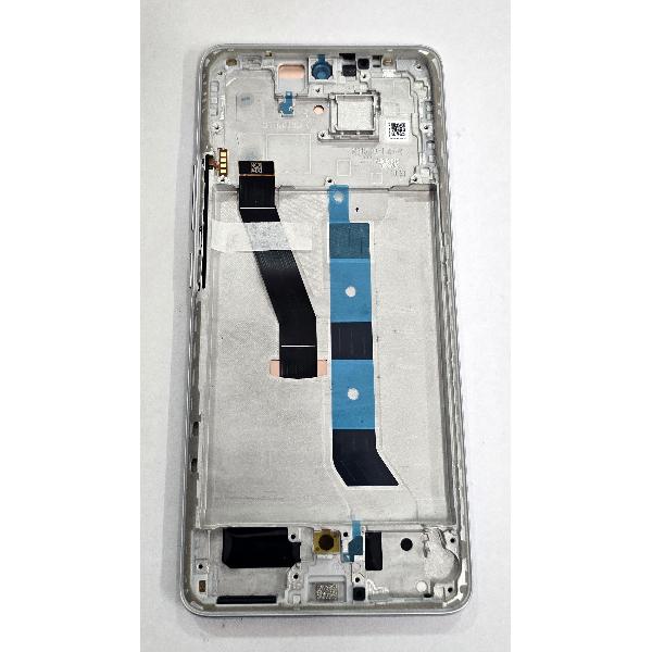 Pantalla para Xiaomi Poco M8 5G 2025 mas tactil negro con marco plata 5600070P17P00 Service Pack