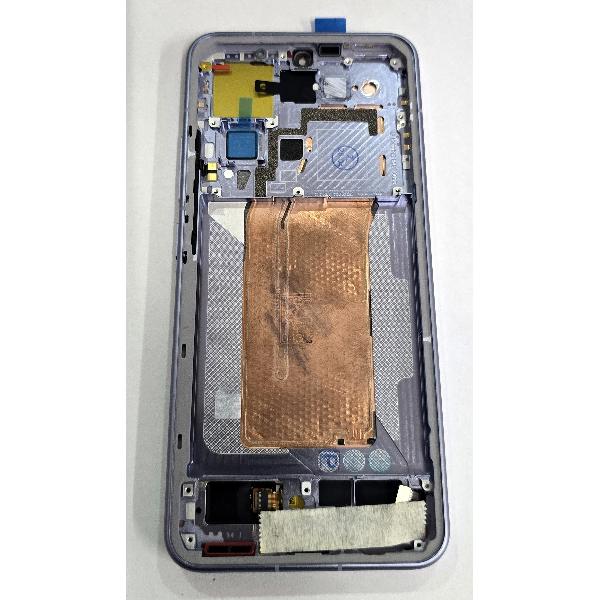 Pantalla para Xiaomi 15 5G mas tactil negro con marco morado calidad premium