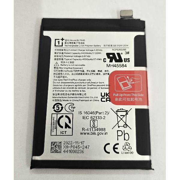 Bateria BLP845 4500mAh para Oneplus Nord CE 5G 1031100042 Service Pack