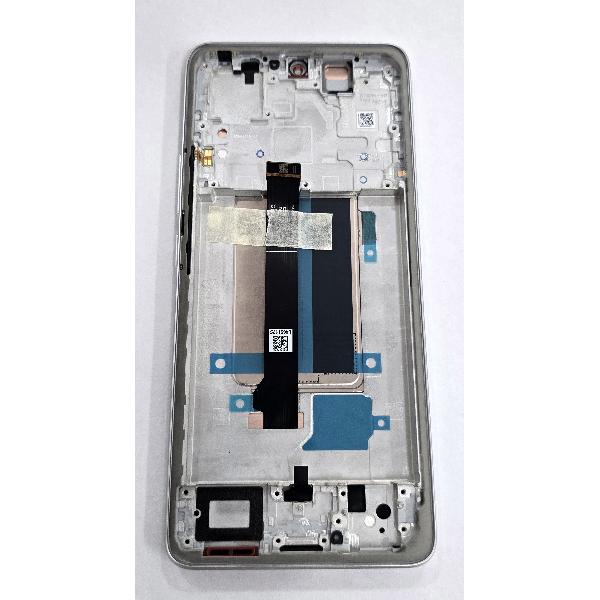Pantalla para Xiaomi Redmi Note 13 Pro Plus 5G mas tactil negro con marco blanco 560001N16U00 Service Pack