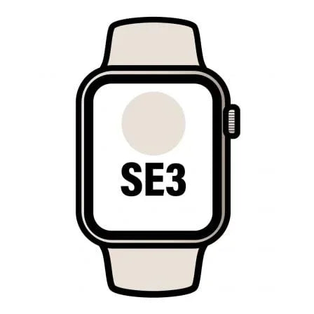 Apple Watch SE3/ GPS/ 44mm/ Caja de Aluminio Blanco Estrella/ Correa Deportiva Blanco Estrella S/M - PixelPlaza