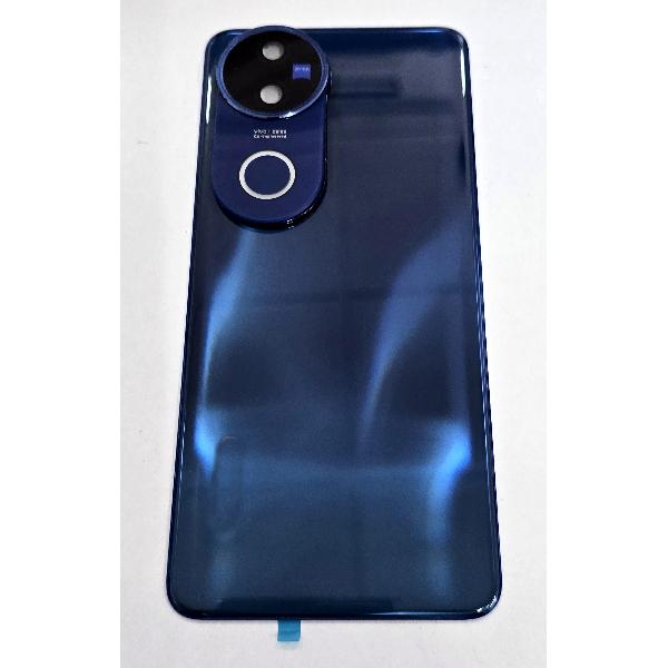 Tapa trasera o tapa bateria azul para Vivo V50 5G con cubierta de camara