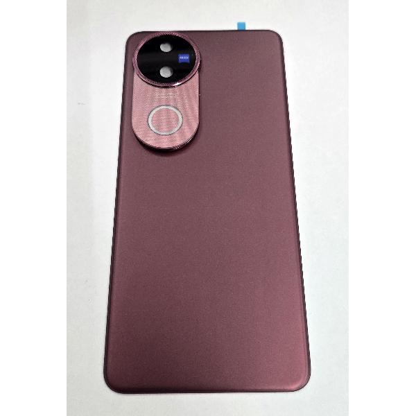 Tapa trasera o tapa bateria roja para Vivo V50 5G con cubierta de camara