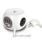 Regleta cubica Ewent ew3939 3 tomas shucko · 3 puertos USB · 1.5m