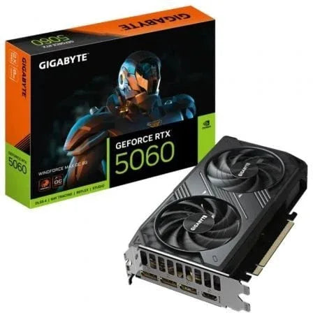 Tarjeta Gráfica Gigabyte GeForce RTX 5060 WindForce Max OC/ 8GB GDDR7 - PixelPlaza