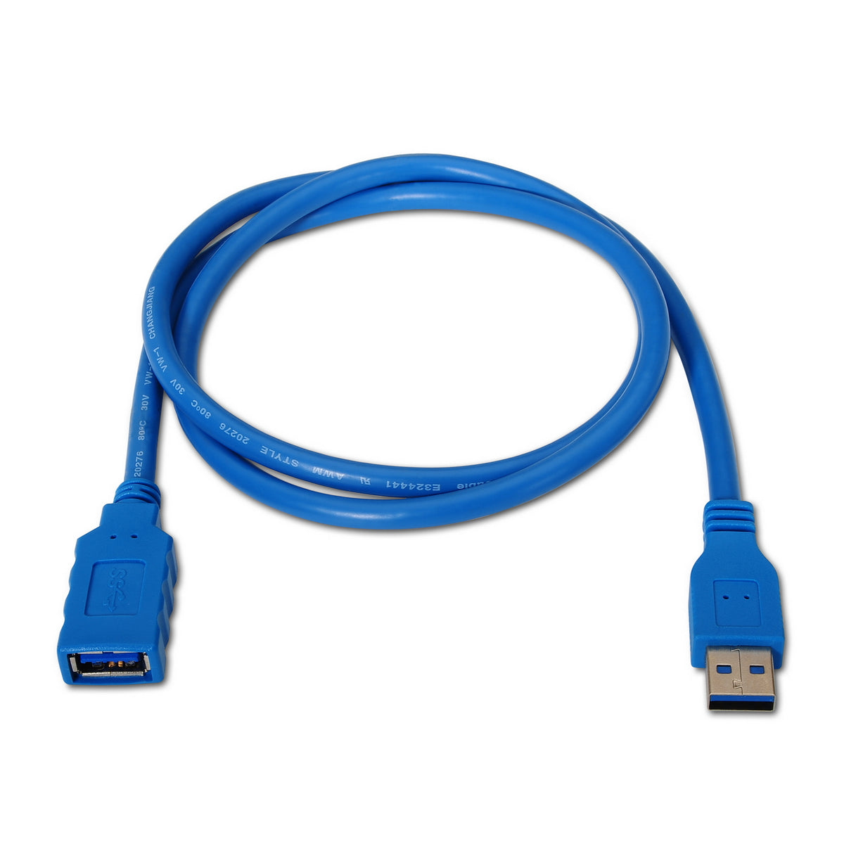 Cable Alargador USB 3.0 Aisens A105-0045/ USB Macho - USB Hembra/ Hasta 9W/ 625Mbps/ 1m / Azul