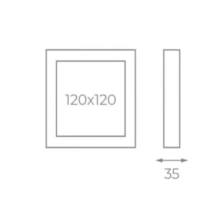 Downlight Iglux SUP-102407-FB/ Cuadrado/ Ø120 x 35mm/ Potencia 7W/ 570 Lúmenes/ 6000ºK/ Blanco - PixelPlaza