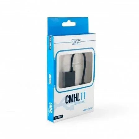 Cable MHL 11 Pines 3GO CMHL11 HDMI Macho - MicroUSB Macho/ Negro - PixelPlaza
