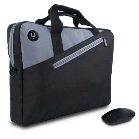 Maletín + Ratón Inalámbrico Monray Master Kit para Portátiles hasta 15.6"/ Negro - PixelPlaza