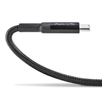 Cable USB 2.0 Tipo-C NGS KNOT/ USB Tipo-C Macho - USB Tipo-C Macho/ Hasta 100W/ 480Mbps/ 2m/ Negro
