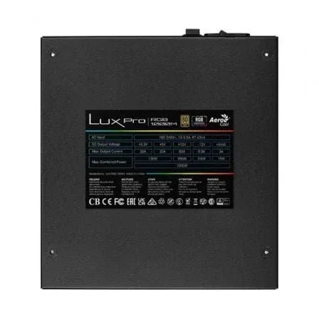 Fuente de Alimentación Aerocool LUXPRO RGB1000M/ 1000W/ Ventilador 14cm/ 80 Plus Gold - PixelPlaza