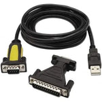 Cable Conversor impresora Aisens A104-0039/ USB Macho - DB9 Macho/ 1.8m/ Negro - PixelPlaza