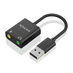 Tarjeta de Sonido Aisens A106-0769/ USB Macho - 2xJack 3.5 Hembra - PixelPlaza