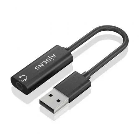 Tarjeta de Sonido Aisens A106-0770/ USB Macho - Jack 3.5 Hembra - PixelPlaza