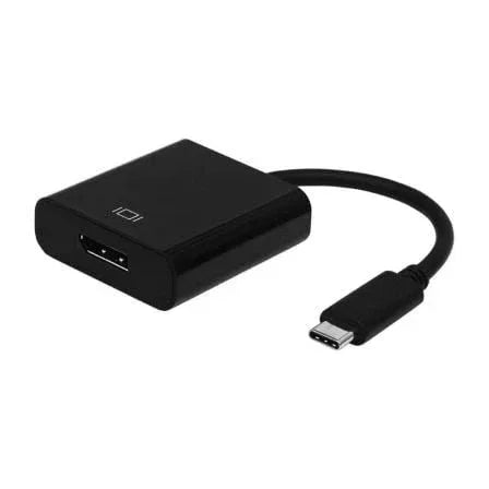 Conversor Aisens A109-0345/ USB Tipo-C Macho - DisplayPort Hembra/ 15cm/ Negro - PixelPlaza