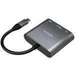 Conversor Aisens A109-0669/ USB Tipo-C Macho/ HDMI Hembra - USB Hembra - USB Tipo-C Hembra/ 15cm/ Gris - PixelPlaza