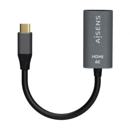 Conversor HDMI 4K 60Hz Aisens A109-0683/ HDMI Hembra - USB Tipo-C Macho/ 15cm/ Gris - PixelPlaza