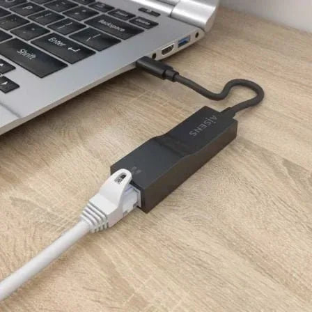Adaptador USB Tipo-C - RJ45 Aisens A106-0765/ 1000Mbps - PixelPlaza