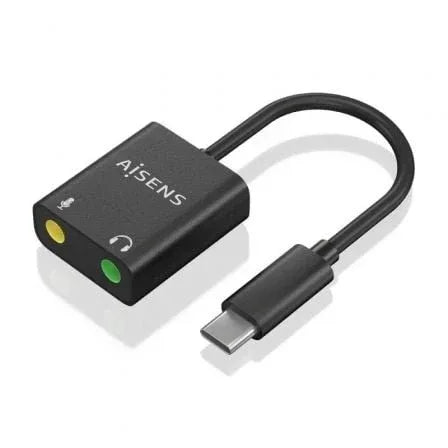 Tarjeta de Sonido Aisens A109-0767/ USB-C Macho - 2xJack 3.5 Hembra - PixelPlaza