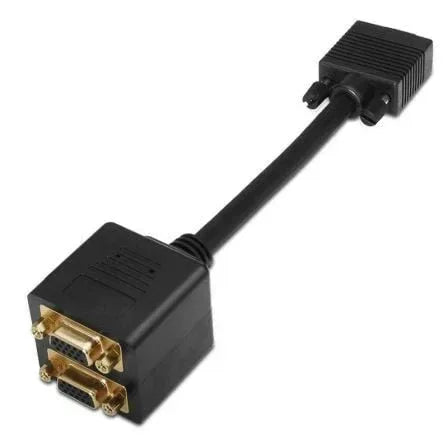 Duplicador SVGA Aisens A113-0080/ VGA Macho - 2x VGA Hembra - PixelPlaza