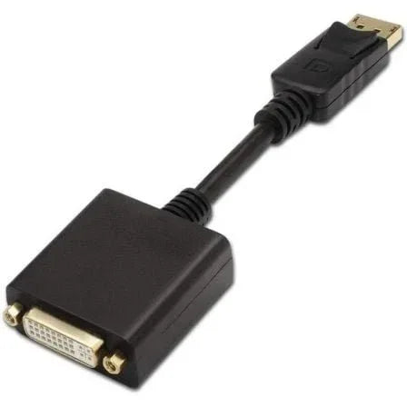 Cable Conversor Aisens A125-0133/ DisplayPort Macho - DVI Hembra/ 15cm/ Negro - PixelPlaza