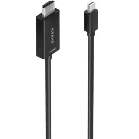 Cable Conversor Aisens A125-0887/ Mini DisplayPort Macho - HDMI 4K Macho/ 1.5m/ Negro - PixelPlaza