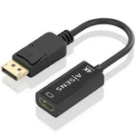 Cable Conversor Aisens A125-0905/ DisplayPort Macho - HDMI Hembra/ 15cm/ Negro - PixelPlaza