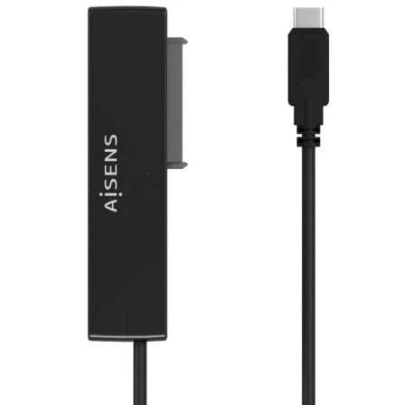 Adaptador para Discos Duros 2.5"/3.5" Aisens ASE-35C02B/ USB Tipo-C - SATA/ con Alimentador - PixelPlaza